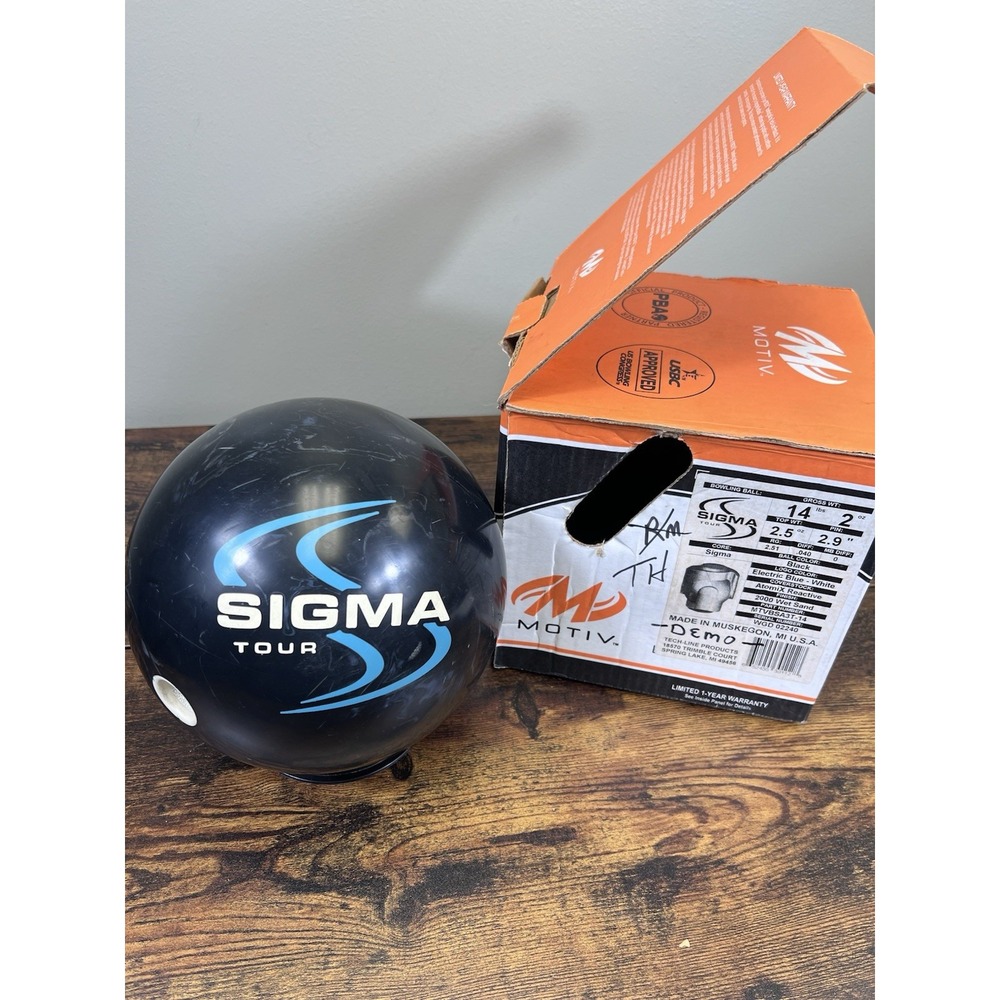 Motiv Sigma Tour Bowling Ball Navy Blue 14lbs With Original Box